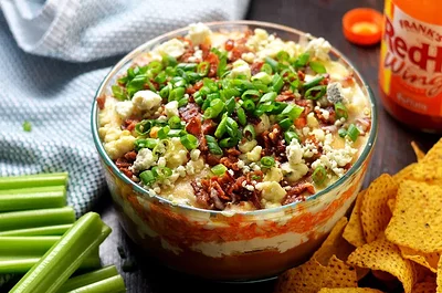 7-Layer Buffalo Chicken Dip