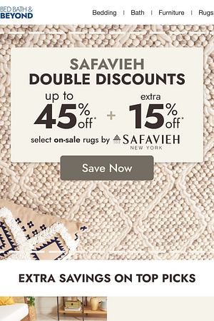 Extra 15% off select Safavieh rugs 🤩
