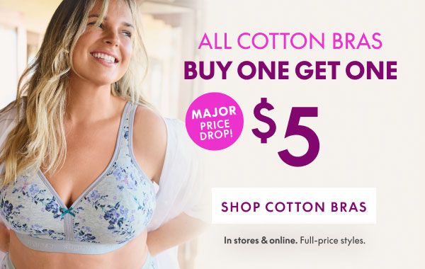 Shop Cotton Bras BOGO $5