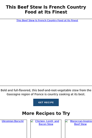 This Beef Stew Is French Country Food at Its Finest