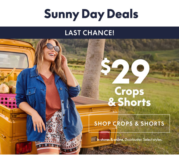 Shop Crops & Shorts $29