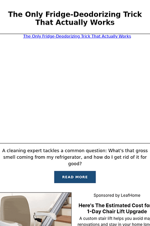 The Only Fridge-Deodorizing Trick That Actually Works