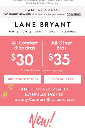 $30 COMFORT BLISS BRAS + the NEW! Plunge Strapless