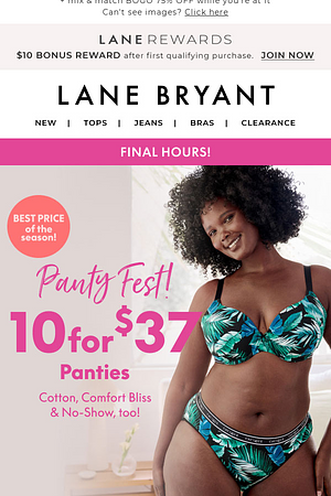 FINAL HOURS! 10/$37 panties (BEST price of the szn!)