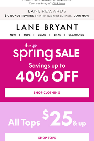 Spring Sale upgrade! ALL TOPS NOW $25 & UP!