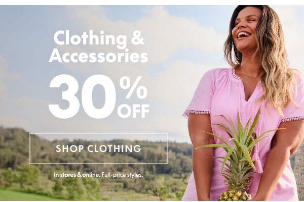 30% Off Clothing & Accessories