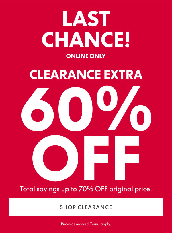 60% Off Clearance