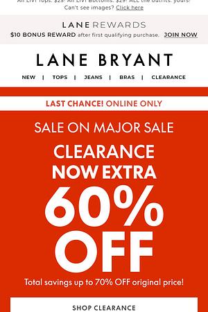 TICK-TOCK! EXTRA 60% OFF clearance ends in mins