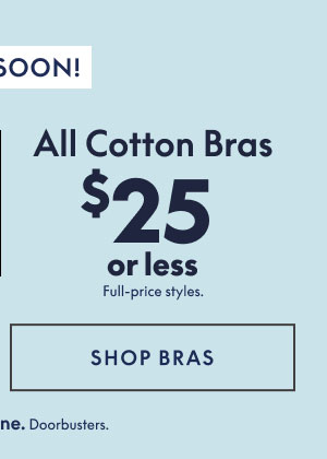 Cotton Bras $25 or Less