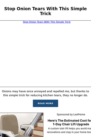 Stop Onion Tears With This Simple Trick