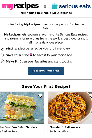 Never Lose a Recipe Again with MyRecipes!