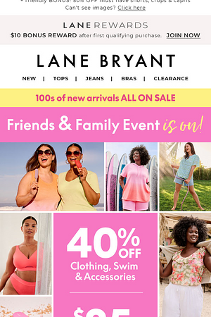 FRIENDS & FAM 💕 40% OFF + $35 BRAS, just for you!