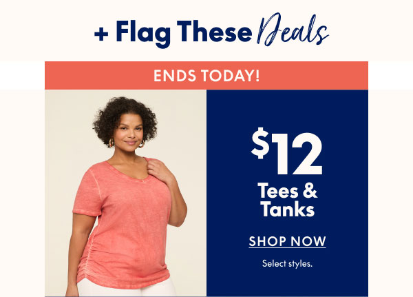 $12 Tees & Tanks