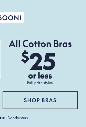 Cotton Bras $25 or Less