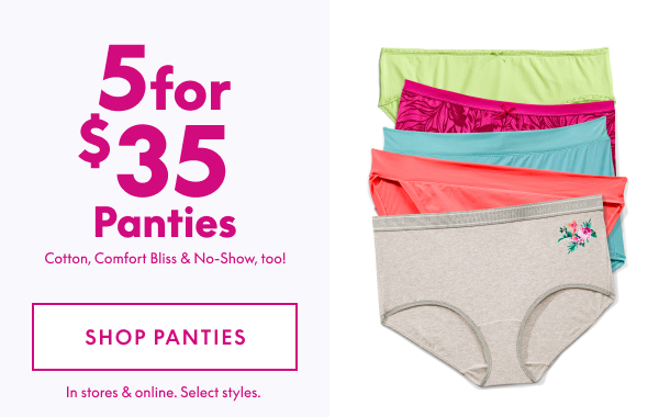 Shop Panties 5 for $35