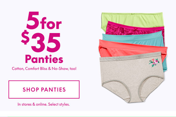 Shop Panties 5 for $35