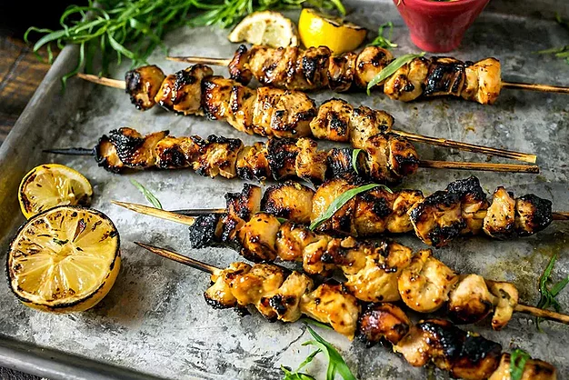 Tarragon-Mustard Chicken Skewers