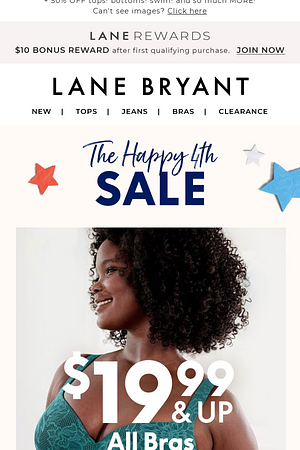Cue the fireworks: $19.99 BRAS + $4.99 PANTIES!