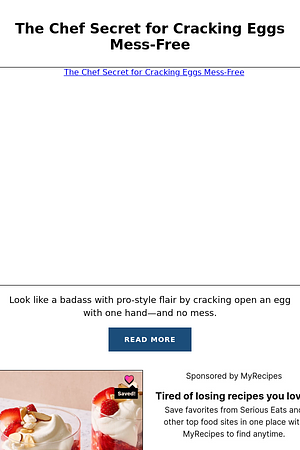 The Chef Secret for Cracking Eggs Mess-Free