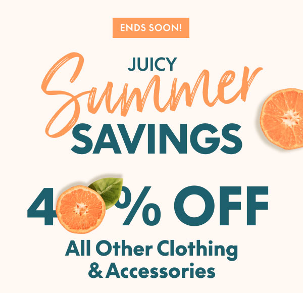 Summer Savings 40% Off 