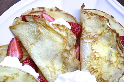 Strawberries and Cream Crepes