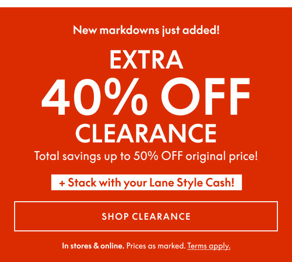 40% Off Clearance