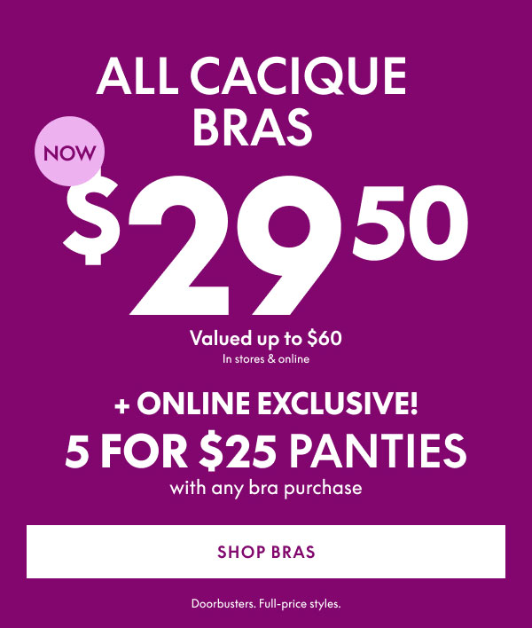 Shop Bras $29.50