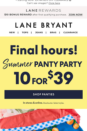 FINAL HOURS! Shopped 10/$39 panties yet?