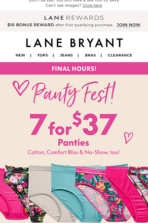 FNL HRS 😹 7/$37 PANTIES + BOGO $5 FINAL HOURS