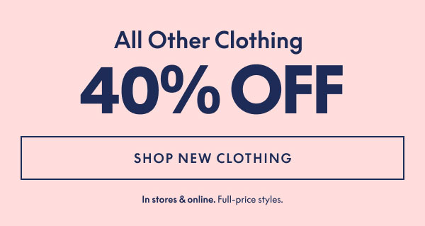 All Other Clothing 40% Off