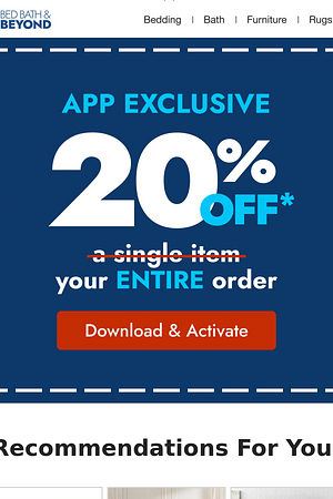 App Only: 20% off your ENTIRE order 🎉