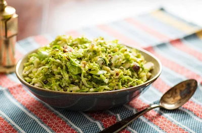 Hazelnut–Goat Cheese Brussels Sprout Salad