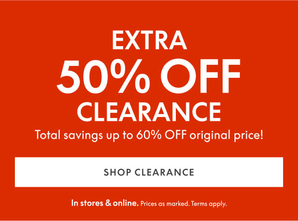 50% Off Clearance
