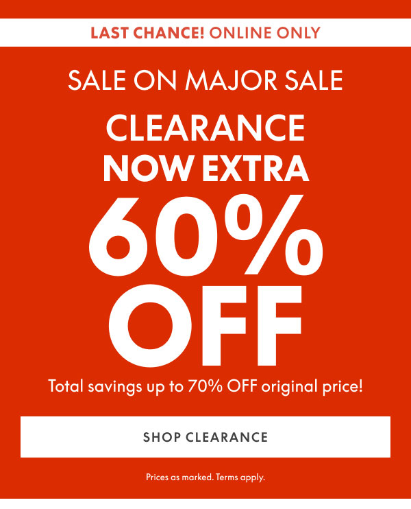 60% Off Clearance