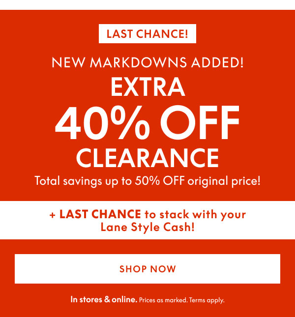 40% Off Clearance