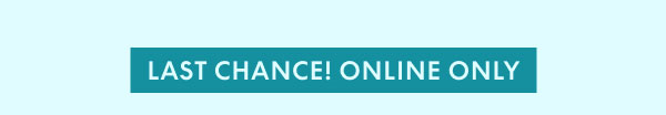 Last Chance! Online Only