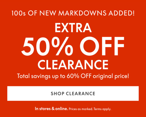 50% Off Clearance