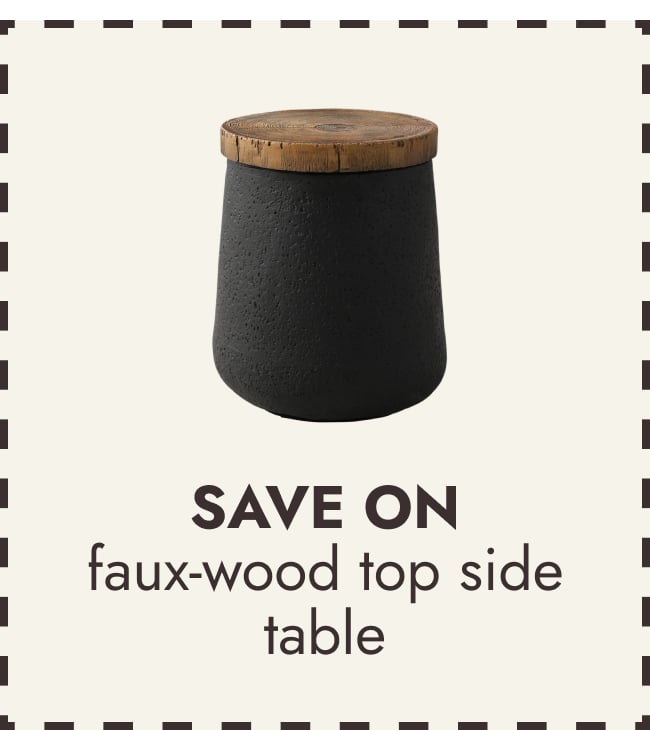 COSIEST Faux-Wood Top Side Table