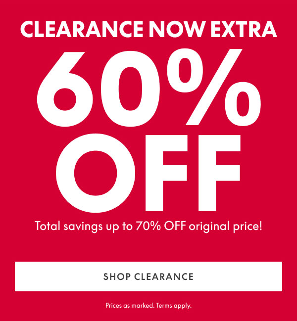 60% Off Clearance