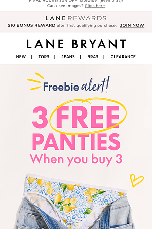 Who wants 3 FREE PANTIES?! (I mean...who doesn't?)