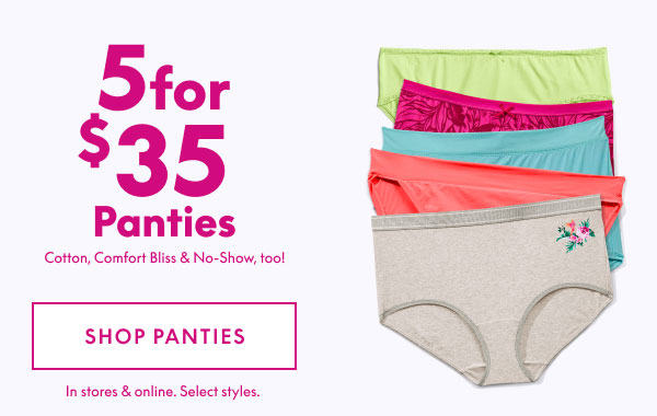 Shop Panties 5 for $35