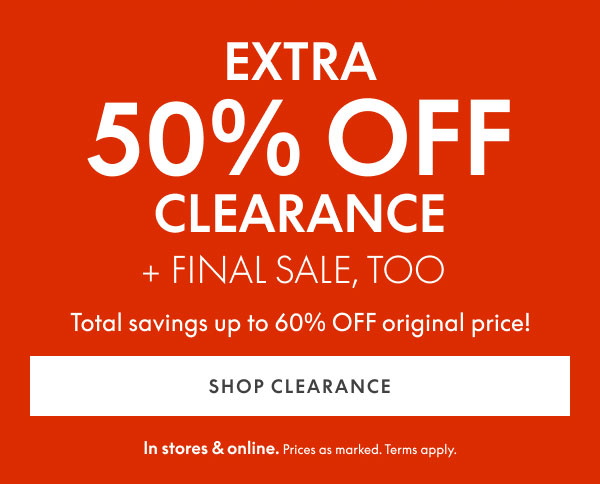 50% Off Clearance