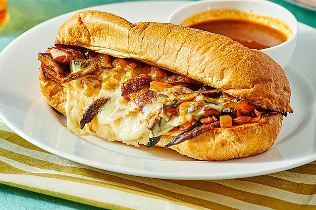 Mushroom French Dip Sandwich