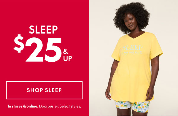 Sleep $25 and up