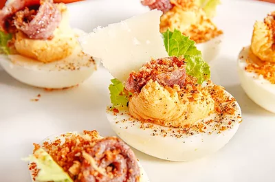 Caesar Deviled Eggs