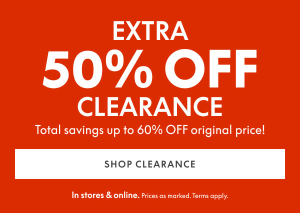 50% Off Clearance