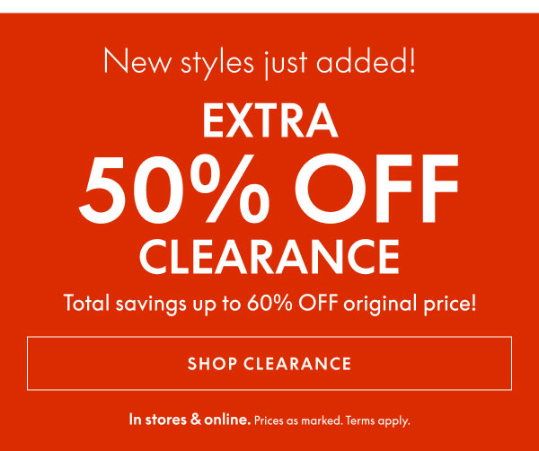 50% Off Clearance