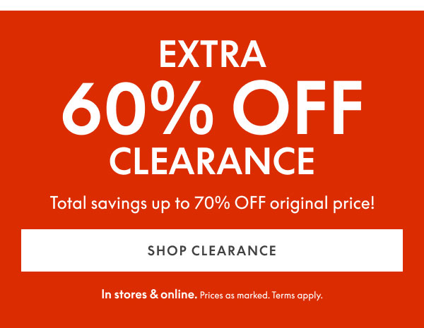 60% Off Clearance