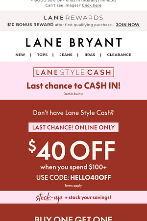 $40 OFF $100...going, going, almost GONE