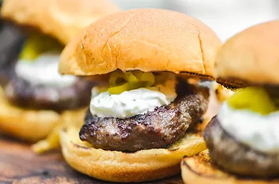 Mini Grilled Gyro Burgers